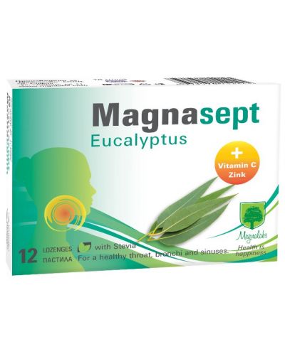 Magnasept, Eucalyptus, 12 пастила, Magnalabs - 1