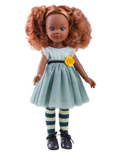 Комплект дрехи за кукла Paola Reina - Рокля без ръкави и жълто цвете, 32 cm - 1