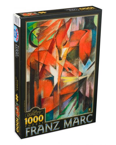 Пъзел D-Toys от 1000 части – Лисиците, Франц Марк - 1