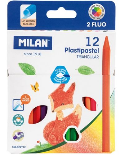 Пастели Milan - Traingular, 12 цвята - 1