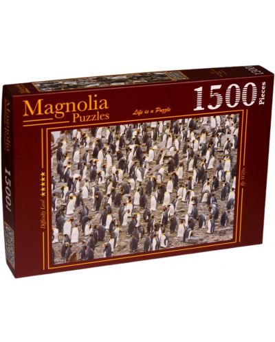 Пъзел Magnolia от 1500 части - Колония Кралски пингвини - 1