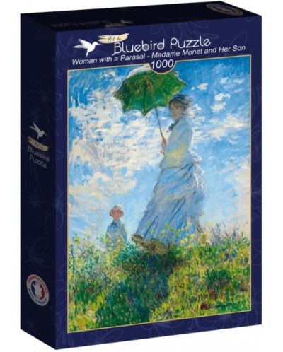 Пъзел Bluebird от 1000 части - Жена с чадър, Мадам Моне и нейният син - 1