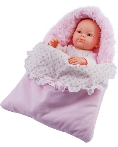 Кукла-бебе Paola Reina Mini Pikolines - С розово чувалче, момиченце, 32 cm - 1