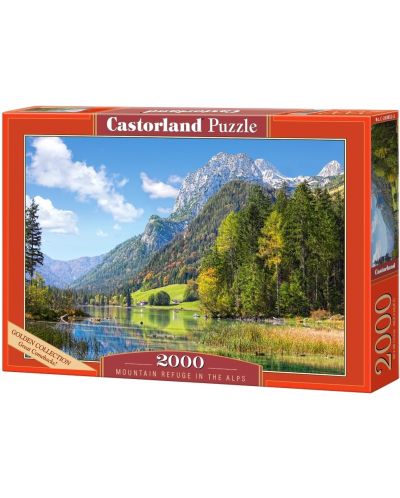 Пъзел Castorland от 2000 части - Планинско убежище в Алпите - 1