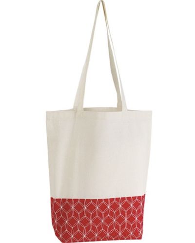 Пазарска чанта Giftpack - 38 x 42 cm, червено и бяло - 1
