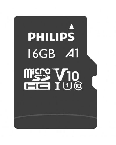 Памет Philips, Micro SDHC, 16GB, Class10, 80MB/s - 2