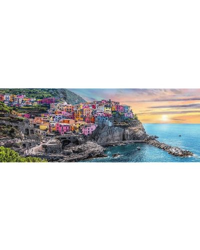 Панорамен пъзел Trefl от 500 части - Залез в Италия - 2