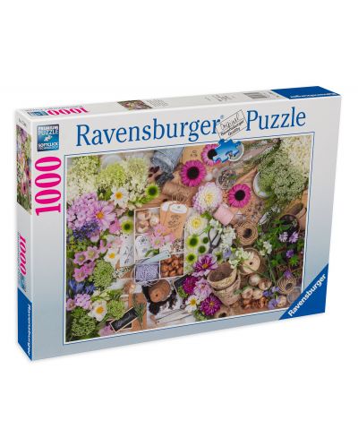 Пъзел Ravensburger от 1000 части - Великолепни цветя - 1