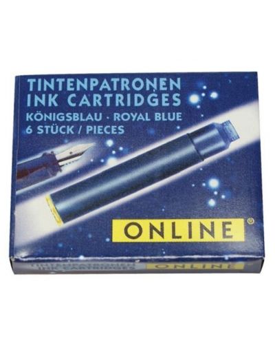 Патрончета за писалка Online - Синьо, 6 броя - 1