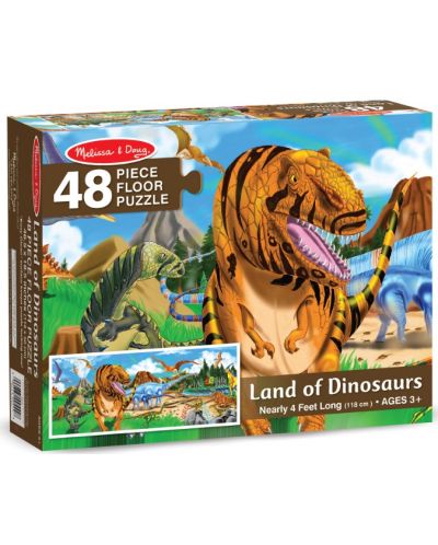 Пъзел за под Melissa & Doug - Динозаври, 48 части - 1