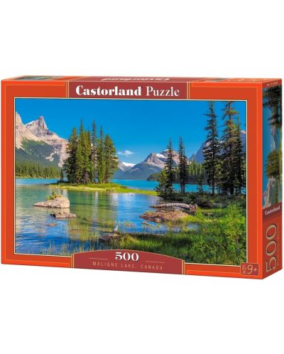 Пъзел Castorland от 500 части - Езерото Малигне, Канада - 1