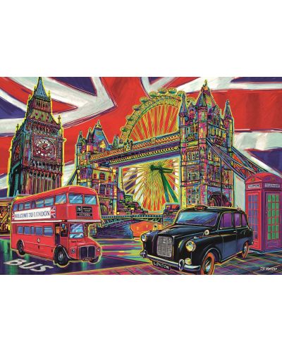 Пъзел Trefl от 1000 части - Цветовете на Лондон - 2