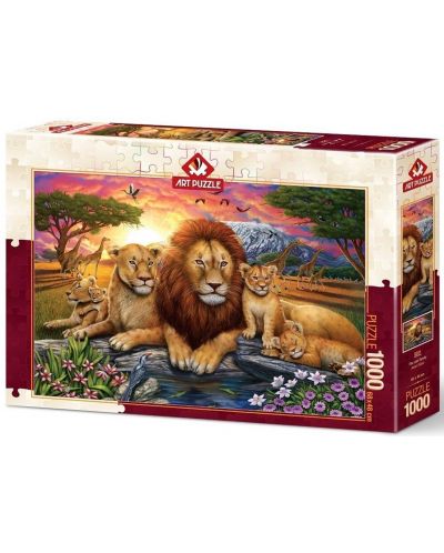 Пъзел Art Puzzle от 1000 части - Семейство лъвове - 1