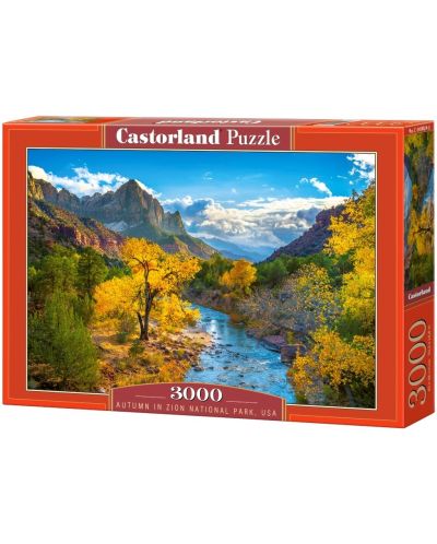 Пъзел Castorland от 3000 части - Есен в Национален парк Зион, САЩ - 1
