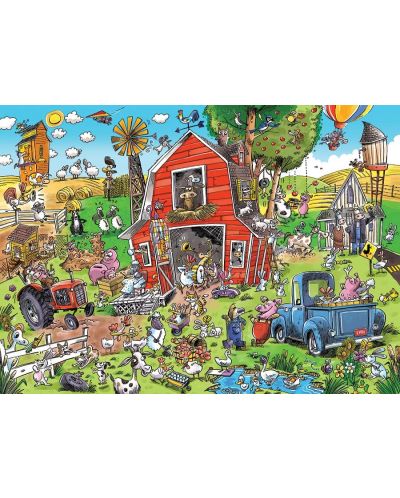 Пъзел Cobble Hill от 1000 части - DoodleTown: Фермерска суматоха - 2