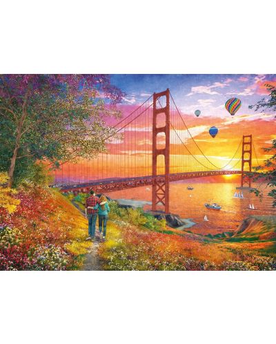 Пъзел Schmidt от 2000 части - Разходка до моста Golden Gate - 2