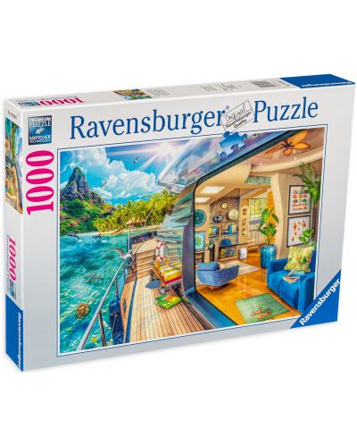 Пъзел Ravensburger от 1000 части - Тропически живот - 1