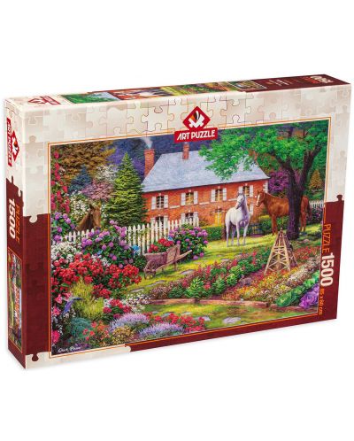Пъзел Art Puzzle от 1500 части - Прекрасната градина - 1