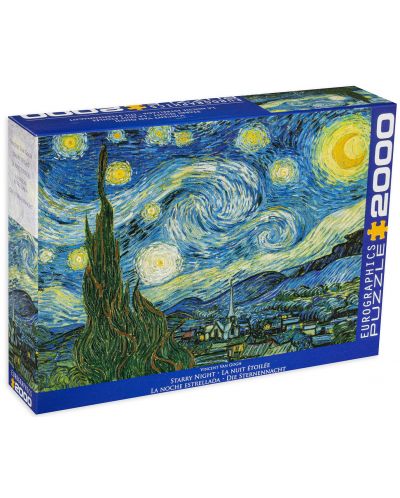 Пъзел Eurographics от 2000 части - Звездна нощ, Винсент ван Гог
