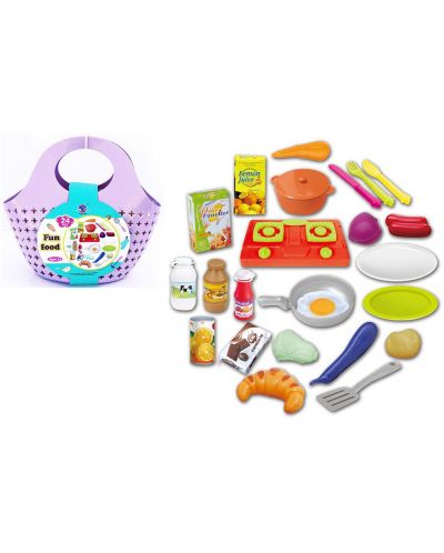 Игрален комплект - Fun Food, детска пазарска кошница