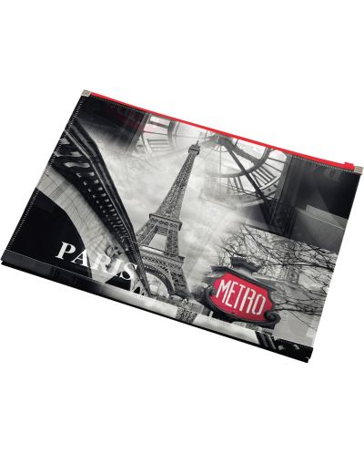 Папка с цип Panta Plast - Paris Collection, формат А4 - 1