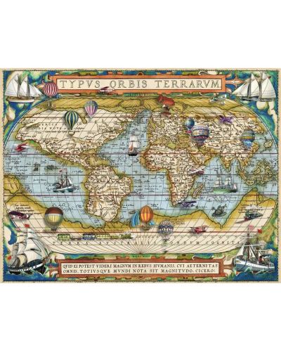 Пъзел Ravensburger от 2000 части - Карта на света - 2