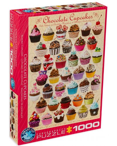 Пъзел Eurographics от 1000 части - Шоколадови кексчета - 1