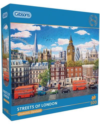 Пъзел Gibsons от 500 части - Улиците на Лондон - 1