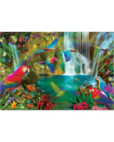 Пъзел Educa от 1000 части - Тропически папагали - 2