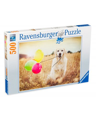 Пъзел Ravensburger от 500 части - Куче с балон - 1