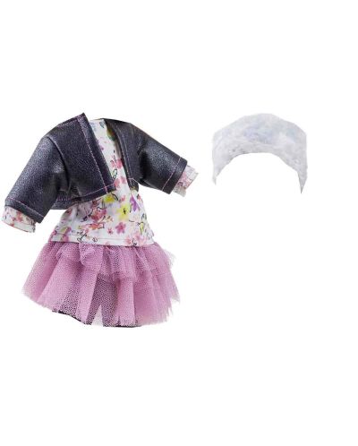 Комплект дрехи за кукла Paola Reina - Късо яке и пухкава шапка, 32 cm - 2