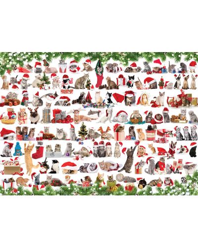 Пъзел Eurographics от 1000 части - Коледни котенца - 2
