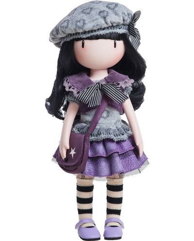 Кукла Paola Reina Gorjuss - Little Violet, с плетена рокля в лилаво, 32 cm - 1