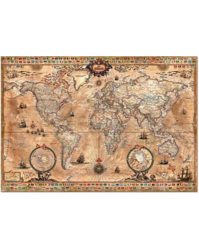Пъзел Educa от 1000 части - Антична карта на света - 2