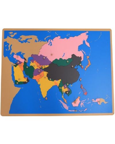 Пъзел Монтесори Smart Baby - Карта на Азия, 34 части - 1