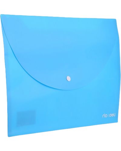 Папка с копче Deli Rio - E38131, А4, синя - 1