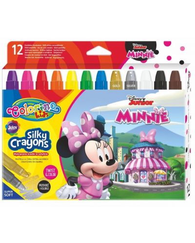 Пастели Colorino Disney - Junior Minnie Silky, 12 цвята - 1