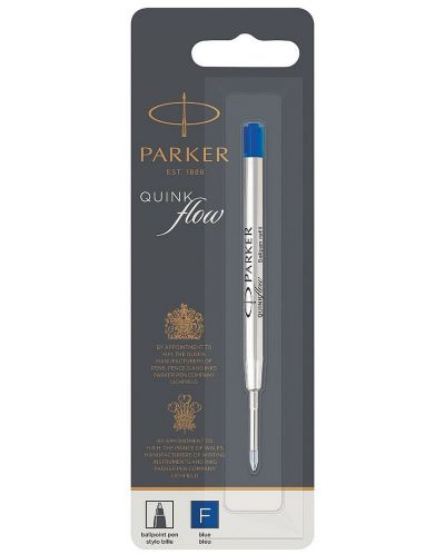 Пълнител за химикалка Parker Z02 - Син, F, блистер - 2