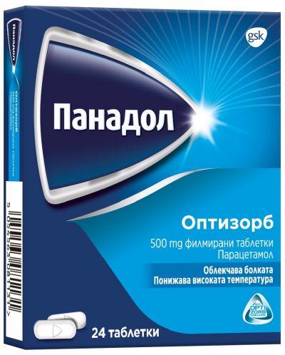 Панадол Оптизорб, 500 mg, 24 таблетки, GSK - 1
