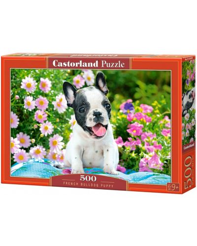 Пъзел Castorland от 500 части - Кученце в градина - 1