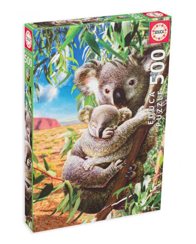 Пъзел Educa от 500 части - Бебе коала с майка си - 1