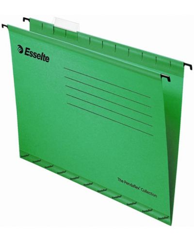 Папки за картотека Esselte Pendaflex - V образна, без машинка, зелена - 1