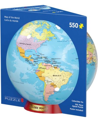 Пъзел Eurographics от 550 части - Карта на света - 1