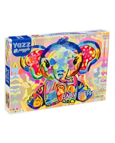 Пъзел Yazz Puzzle от 1000 части - Бебе слонче - 1