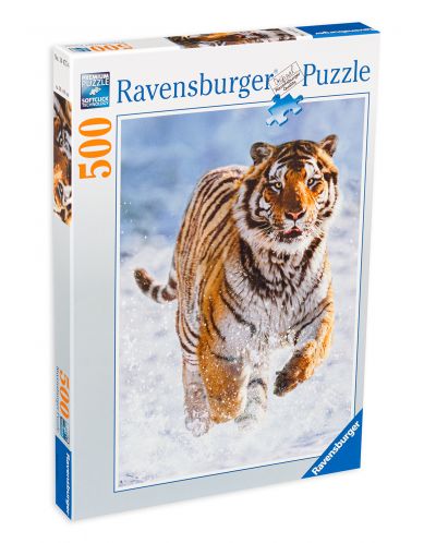 Пъзел Ravensburger от 500 части - Тигър в снега - 1