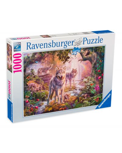 Пъзел Ravensburger от 1000 части - Вълци през лятото