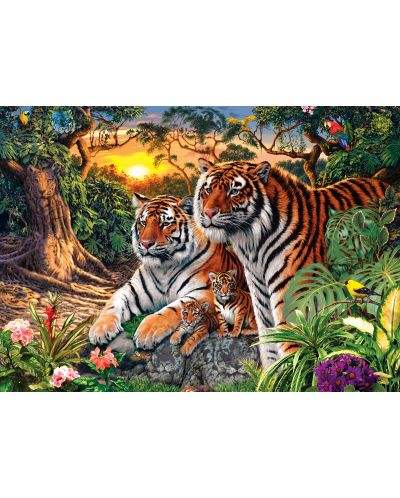 Пъзел Master Pieces от 500 части - Тигри в джунглата - 2