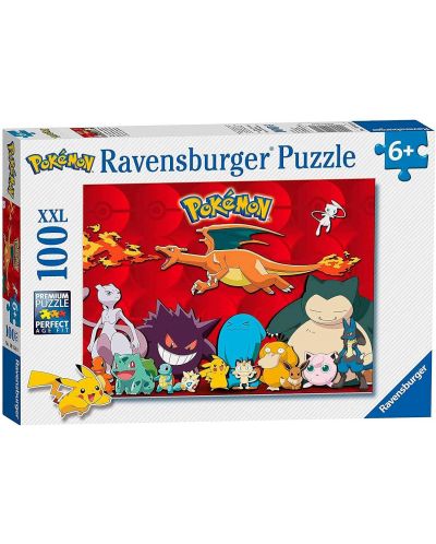 Пъзел Ravensburger от 100 XXL части - Pokémon: Чаризард и приятели - 1