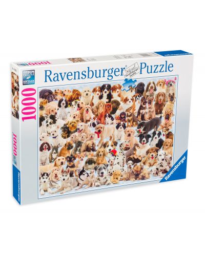Пъзел Ravensburger от 1000 части - Колаж с кучета - 1