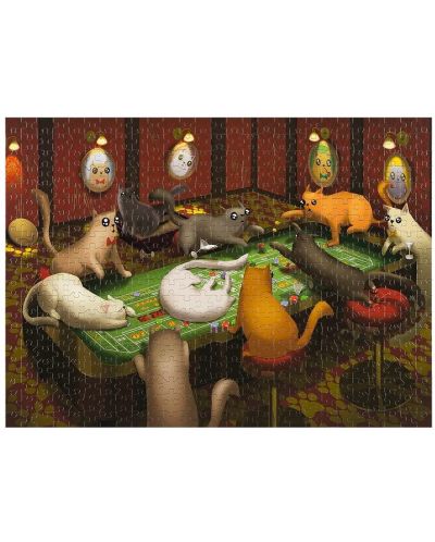 Пъзел Exploding Kittens от 1000 части - Котешки игри с карти - 2